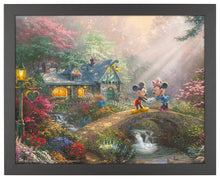 Load image into Gallery viewer, Disney Mickey and Minnie - Sweetheart Bridge - Standard Art Prints - ArtOfEntertainment.com