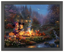 Load image into Gallery viewer, Mickey and Minnie - Sweetheart Campfire - Standard Art Prints - ArtOfEntertainment.com