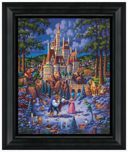 Load image into Gallery viewer, Beauty and the Beast Finding Love - 19" x 22.5" Framed Canvas Prints 103328