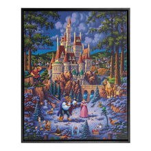 Load image into Gallery viewer, Disney Beauty and the Beast Finding Love - 30" x 37" Canvas Wall Murals (Onyx Black Frame) Canvas Wall Murals - Art Of Entertainment