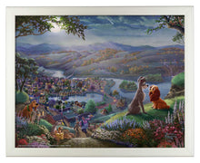 Load image into Gallery viewer, Lady and the Tramp Falling In Love - Standard Art Prints - Art Of Entertainment