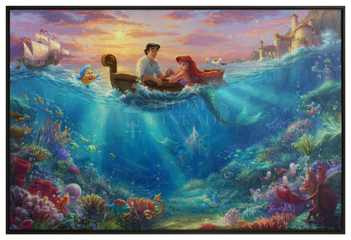 Little Mermaid Falling in Love - Canvas Wall Murals - Art Of Entertainment