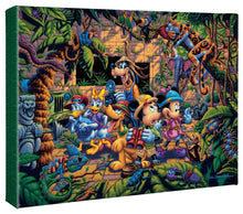 Load image into Gallery viewer, a group of people sitting in a forest