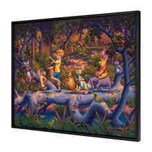 Load image into Gallery viewer, Disney Winnie the Pooh - A Heroes Parade - 30" x 37" Canvas Wall Murals (Onyx Black Frame) - Art Of Entertainment