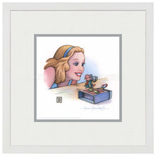 Load image into Gallery viewer, The Blue Fairy and Jiminy Cricket - 15" x 15" Framed Paper Print - Art Of Entertainment