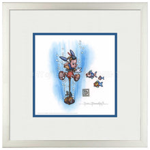 Load image into Gallery viewer, Pinocchio Under Water - 15" x 15" Framed Paper Print - Art Of Entertainment