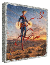 Load image into Gallery viewer, Captain Marvel - Dawn of a New Day - 14" x 14" Metal Box Art - ArtOfEntertainment.com