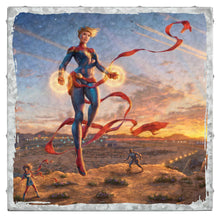 Load image into Gallery viewer, Captain Marvel - Dawn of a New Day - 14" x 14" Metal Box Art - ArtOfEntertainment.com