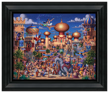 Load image into Gallery viewer, Aladdin Celebration in Agrabah - 14" x 17.5" Framed Canvas Prints 111489