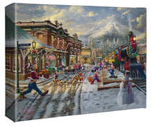 Load image into Gallery viewer, Disney Mickey and Minnie Candy Cane Express - 8" x 10" Gallery Wrapped Canvas