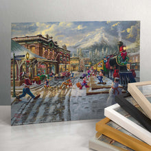 Load image into Gallery viewer, Disney Mickey and Minnie Candy Cane Express - Standard Art Prints