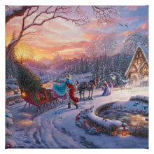 Load image into Gallery viewer, Disney Cinderella Bringing Home the Tree - 14" x 14" Gallery Wrapped Canvas