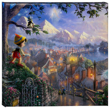 Load image into Gallery viewer, Gallery Wrapped Canvas Pinocchio Wishes Upon A Star