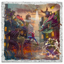 Load image into Gallery viewer, Spider-Man vs. the Sinister Six - 14" x 14" Metal Box Art - Art Of Entertainment