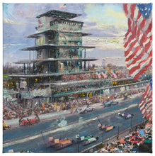 Load image into Gallery viewer, Indy 500 (Set of 3) - 14 x 14 Gallery Wrapped Canvas - 14" x 14" Gallery Wrapped Canvas - ArtOfEntertainment.com