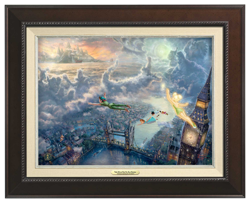 Tinker Bell and Peter Pan Fly to Never Land - Canvas Classics - ArtOfEntertainment.com