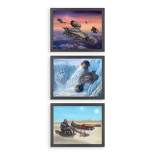 Load image into Gallery viewer, The Mandalorian - Set of Three Framed 11X14 Art Prints