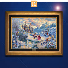 Load image into Gallery viewer, Beauty and the Beast's Winter Enchantment - Limited Edition Canvas (JE - Jewel Edition) - ArtOfEntertainment.com