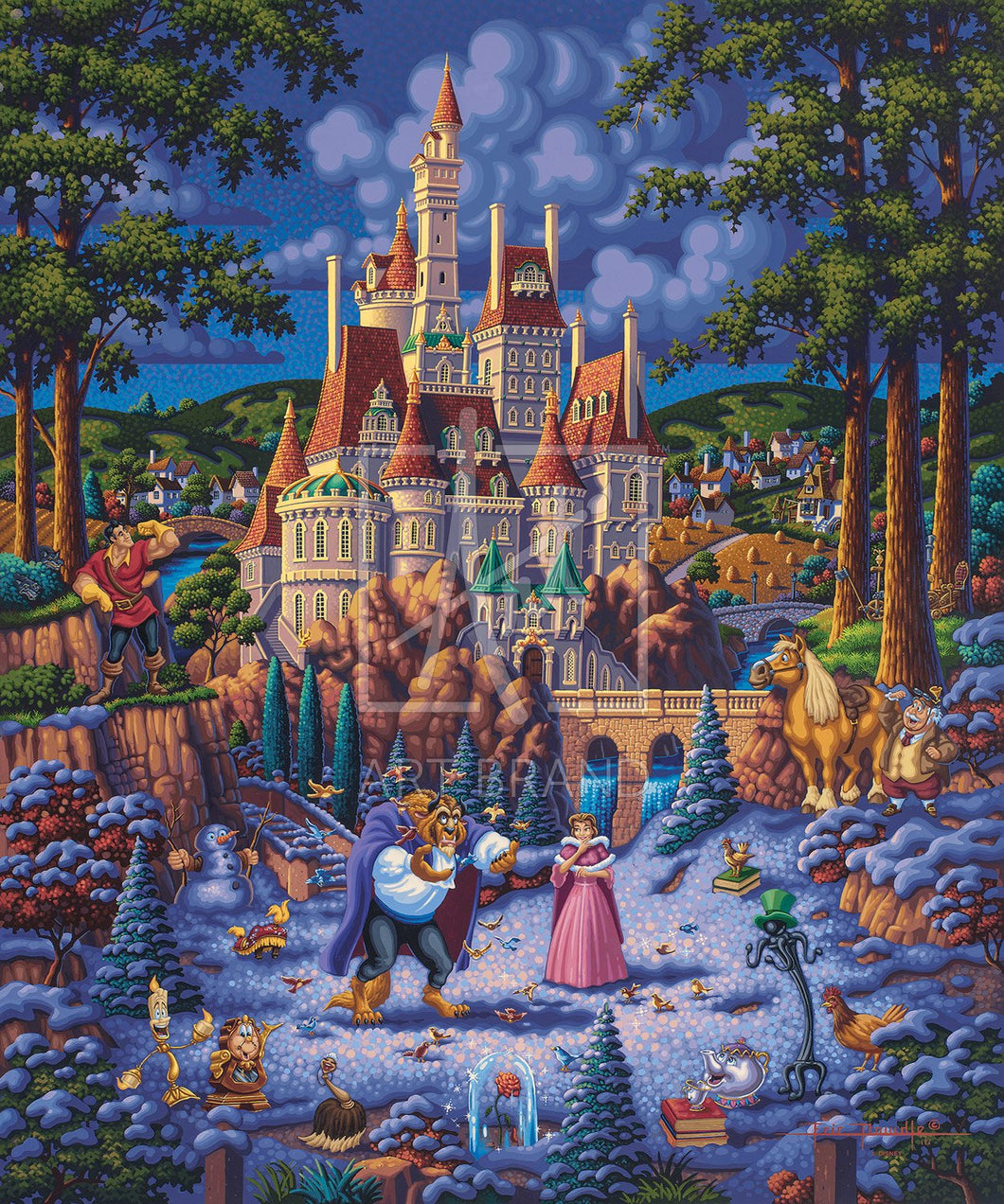Beauty and the Beast Finding Love - Limited Edition Canvas - SN - (Unframed)