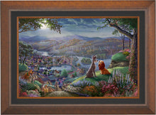 Load image into Gallery viewer, Disney Lady and the Tramp Falling in Love - Limited Edition Canvas (JE - Jewel Edition) - ArtOfEntertainment.com