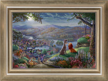 Load image into Gallery viewer, Disney Lady and the Tramp Falling in Love - Limited Edition Canvas (JE - Jewel Edition) - ArtOfEntertainment.com