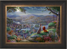 Load image into Gallery viewer, Disney Lady and the Tramp Falling in Love - Limited Edition Canvas (SN - Standard Numbered) - ArtOfEntertainment.com