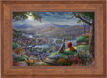 Load image into Gallery viewer, Disney Lady and the Tramp Falling in Love - Limited Edition Canvas (SN - Standard Numbered) - ArtOfEntertainment.com
