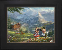 Load image into Gallery viewer, Disney Mickey and Minnie in the Alps - Limited Edition Canvas (JE - Jewel Edition)