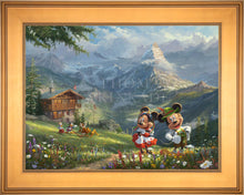 Load image into Gallery viewer, Disney Mickey and Minnie in the Alps - Limited Edition Canvas (JE - Jewel Edition)