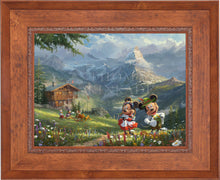 Load image into Gallery viewer, Disney Mickey and Minnie in the Alps - Limited Edition Canvas (JE - Jewel Edition)