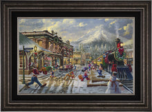 Load image into Gallery viewer, Disney Mickey and Minnie Candy Cane Express - Limited Edition Canvas (SN - Standard Numbered)