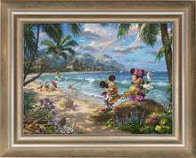 Load image into Gallery viewer, Mickey and Minnie in Hawaii - Limited Edition Canvas (JE - Jewel Edition) - ArtOfEntertainment.com