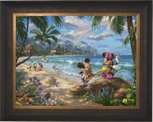 Load image into Gallery viewer, Mickey and Minnie in Hawaii - Limited Edition Canvas (JE - Jewel Edition) - ArtOfEntertainment.com