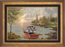 Load image into Gallery viewer, Mickey and Minnie Lighthouse Cove - Limited Edition Canvas (JE - Jewel Edition) - ArtOfEntertainment.com