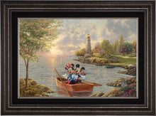 Load image into Gallery viewer, Mickey and Minnie Lighthouse Cove - Limited Edition Canvas (JE - Jewel Edition) - ArtOfEntertainment.com