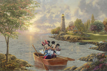Load image into Gallery viewer, Mickey and Minnie Lighthouse Cove - Limited Edition Canvas - SN - (Unframed)