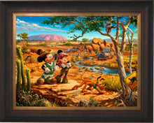 Load image into Gallery viewer, Disney Mickey and Minnie in the Outback - Limited Edition Canvas (JE - Jewel Edition)