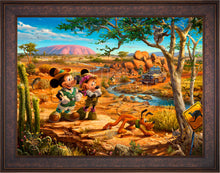 Load image into Gallery viewer, Disney Mickey and Minnie in the Outback - Limited Edition Canvas (JE - Jewel Edition)
