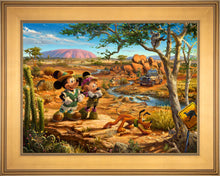 Load image into Gallery viewer, Mickey and Minnie in the Outback - Limited Edition Canvas (SN - Standard Numbered) - ArtOfEntertainment.com