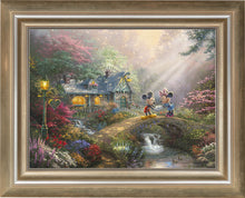 Load image into Gallery viewer, Mickey and Minnie - Sweetheart Bridge - Limited Edition Canvas (SN - Standard Numbered) - ArtOfEntertainment.com