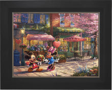 Load image into Gallery viewer, Mickey and Minnie - Sweetheart Café - Limited Edition Canvas (JE - Jewel Edition) - ArtOfEntertainment.com