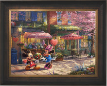 Load image into Gallery viewer, Mickey and Minnie - Sweetheart Café - Limited Edition Canvas (JE - Jewel Edition) - ArtOfEntertainment.com