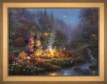 Load image into Gallery viewer, Mickey and Minnie Sweetheart Campfire - Limited Edition Canvas (SN - Standard Numbered) - ArtOfEntertainment.com