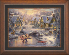 Load image into Gallery viewer, Mickey and Minnie - Sweetheart Holiday - Limited Edition Canvas (JE - Jewel Edition) - ArtOfEntertainment.com