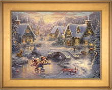 Load image into Gallery viewer, Mickey and Minnie - Sweetheart Holiday - Limited Edition Canvas (JE - Jewel Edition) - ArtOfEntertainment.com
