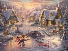 Load image into Gallery viewer, Disney Mickey and Minnie - Sweetheart Holiday - Limited Edition Canvas - JE - (Unframed)