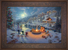 Load image into Gallery viewer, Disney Mickey and Minnie Christmas Lodge - Limited Edition Canvas (JE - Jewel Edition) - Art Of Entertainment