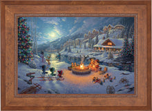 Load image into Gallery viewer, Disney Mickey and Minnie Christmas Lodge - Limited Edition Canvas (JE - Jewel Edition) - Art Of Entertainment