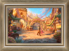 Load image into Gallery viewer, Rapunzel Dancing in the Sunlit Courtyard - Limited Edition Canvas (JE - Jewel Edition) - ArtOfEntertainment.com