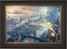 Load image into Gallery viewer, Tinker Bell and Peter Pan Fly to Never Land - Limited Edition Canvas (SN - Standard Numbered) - ArtOfEntertainment.com